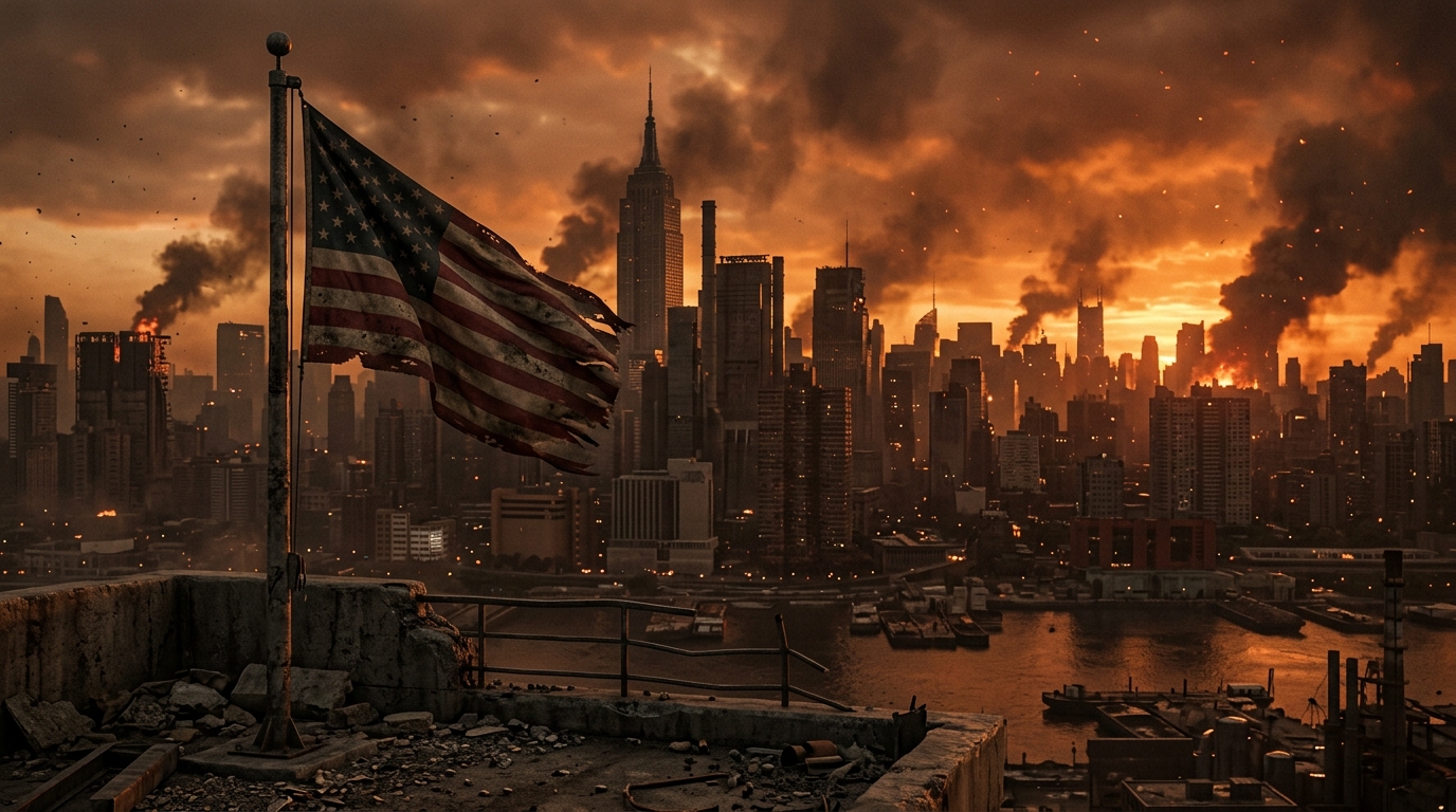 Dystopian city skyline 202604271429